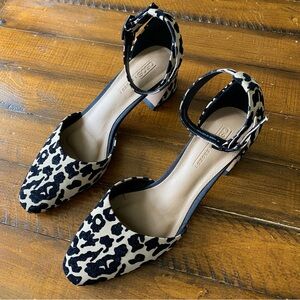 •ASOS leopard ankle strap heels•